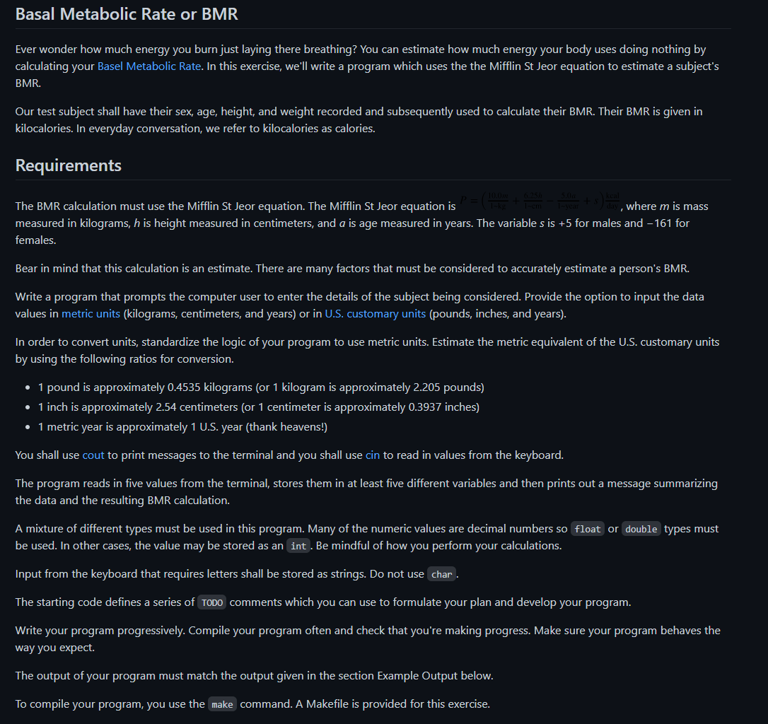 End result: Starter Code: (ToDo's are where I need to fill