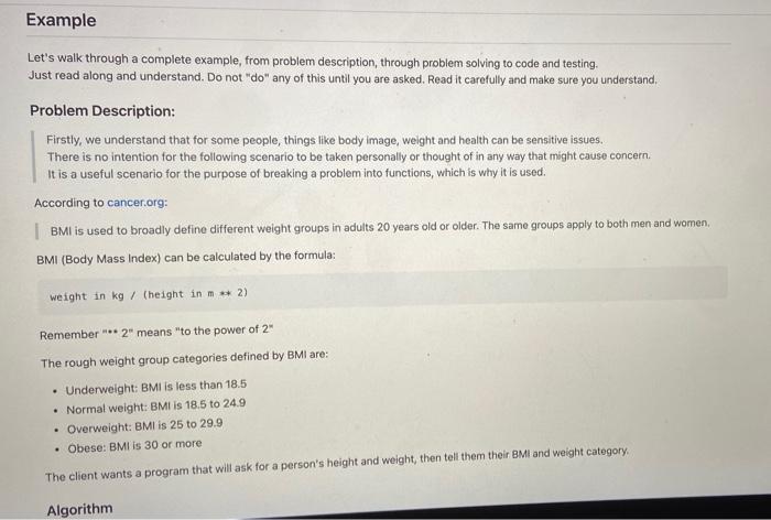 runs through a number of weights for a 1.75m person, as below.