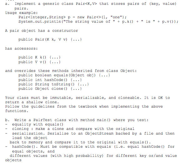 Hello, I need help with this: OODP in java a. Implement a