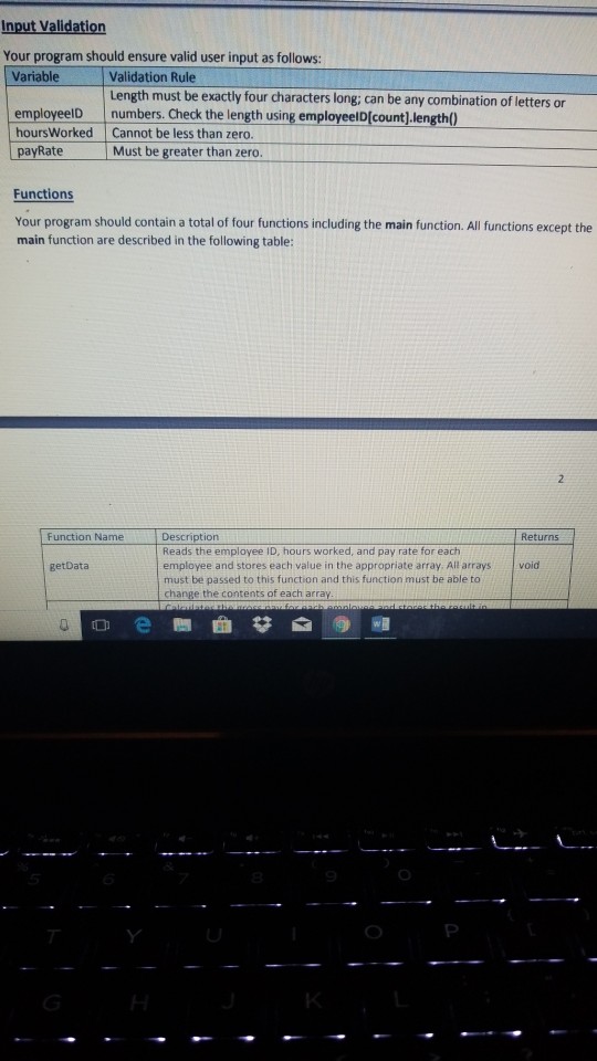 payroll for five employees. Your program should ask the user to enter