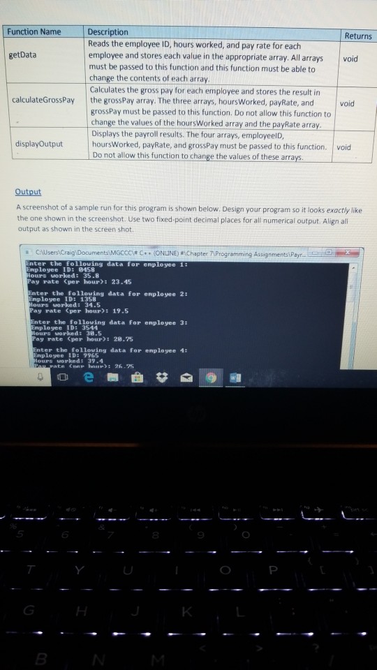 the following data for each employee Employee ID Hours worked .Hourly pay