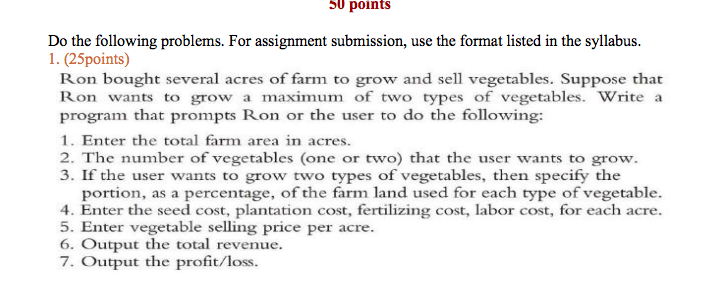 Write this program in c++ Do the following problems. For assignment submission,