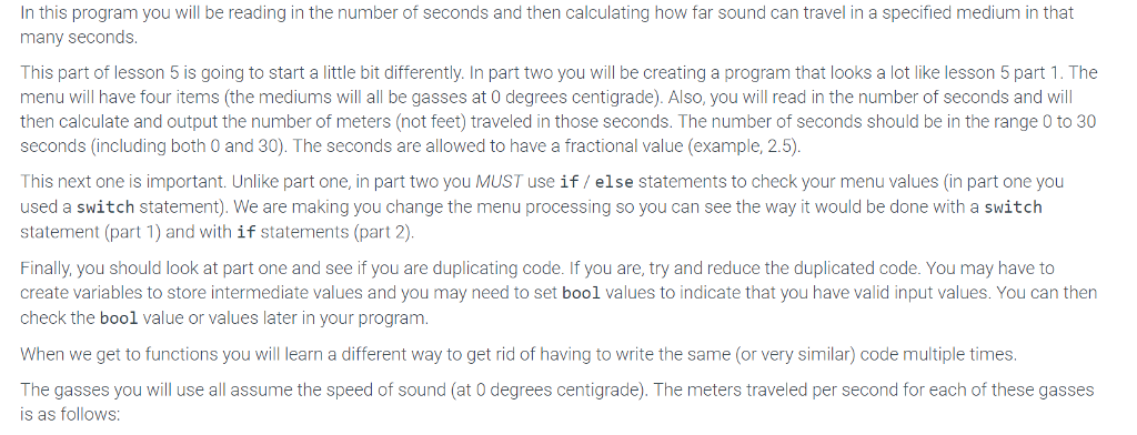  In this program you will be reading in the number of