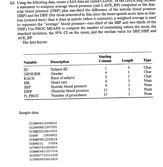 Only need to solve 2.12 Use SAS Please 2.2 Using the