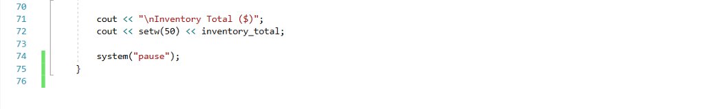 loop to draw the box square box around the Inventory Report for