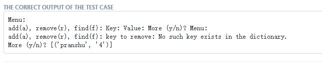 Returns dictionary. If no such key is found in the dictionary then