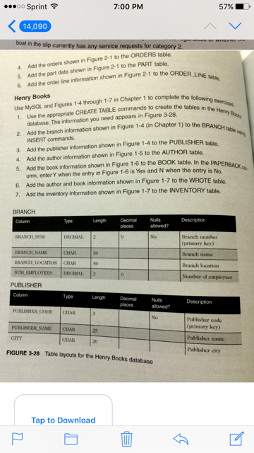 Henry Books Database: Problem 17 (p. 159) QUESTION 9 Alexamara Marina Group