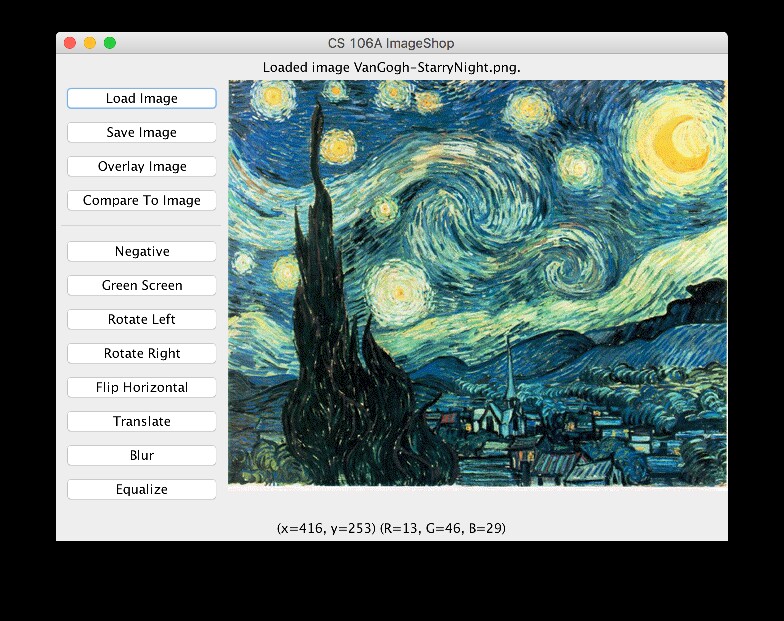  Write java program that can load, save, rotate left, right function