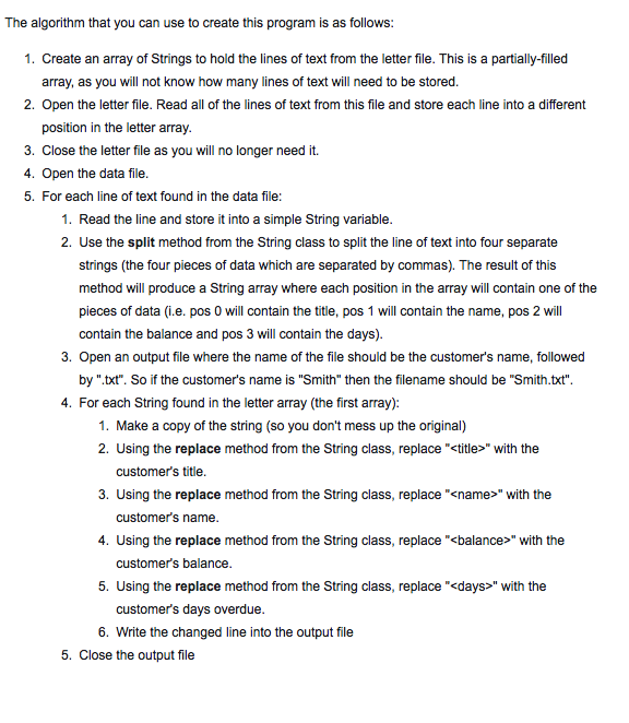letter file, and for each place-holder-code found in the letter file, you