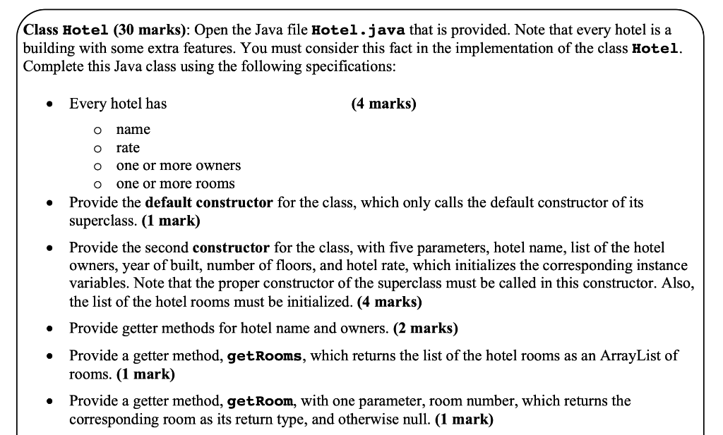 for Hotels. Hotel is, actually, a Building, with some extra features. Each