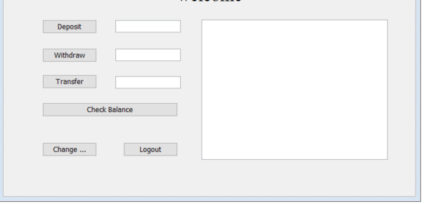 Using Java eclipse (swing) how can I use a deposit, withdraw, transfer,