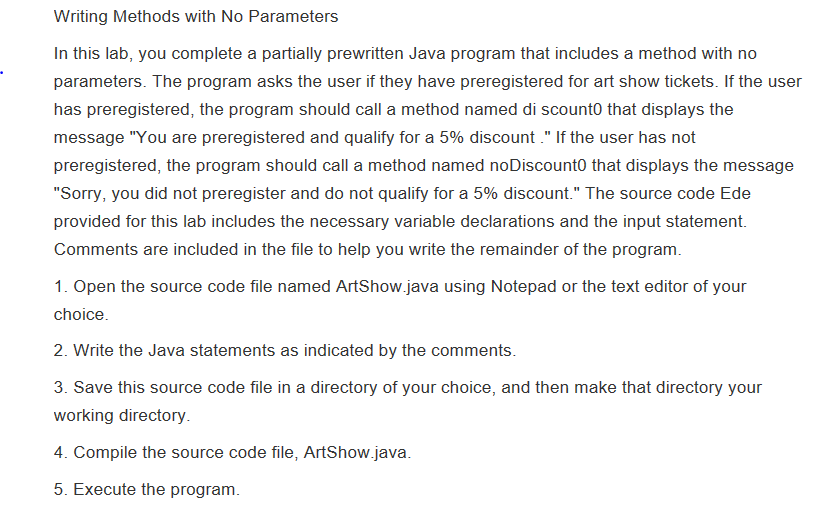  ArtSow.java File...... // ArtShow.java - This program determines if an art