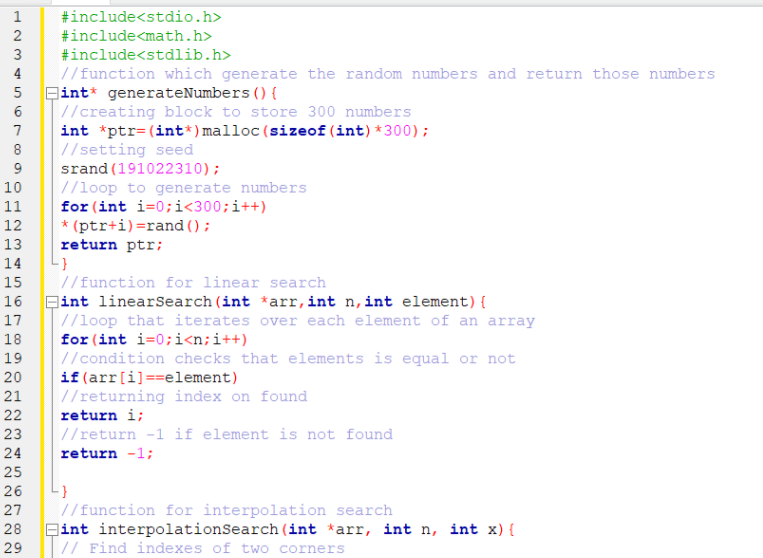 Q2-: Testing - Create a main function which is able to call