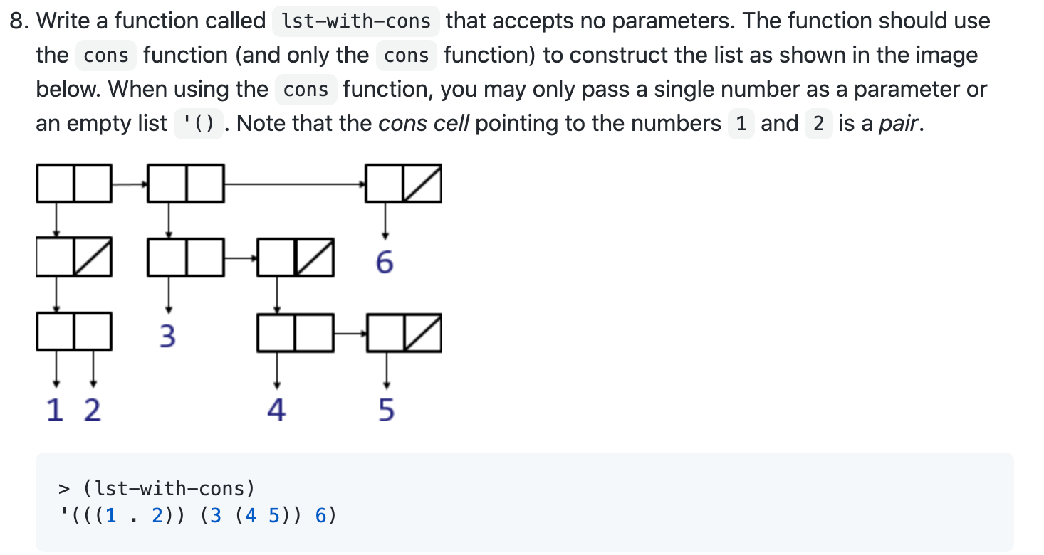  Please write this in Racket programming language without using for-loops 8.