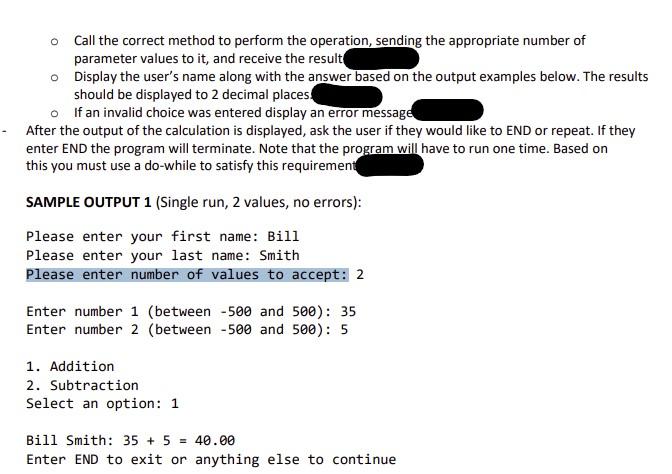 will be deducted per error for example no P4=1. This program will