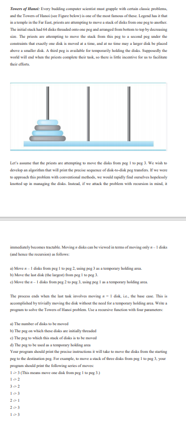 it is a code program c++ using pointer data structure Towers of