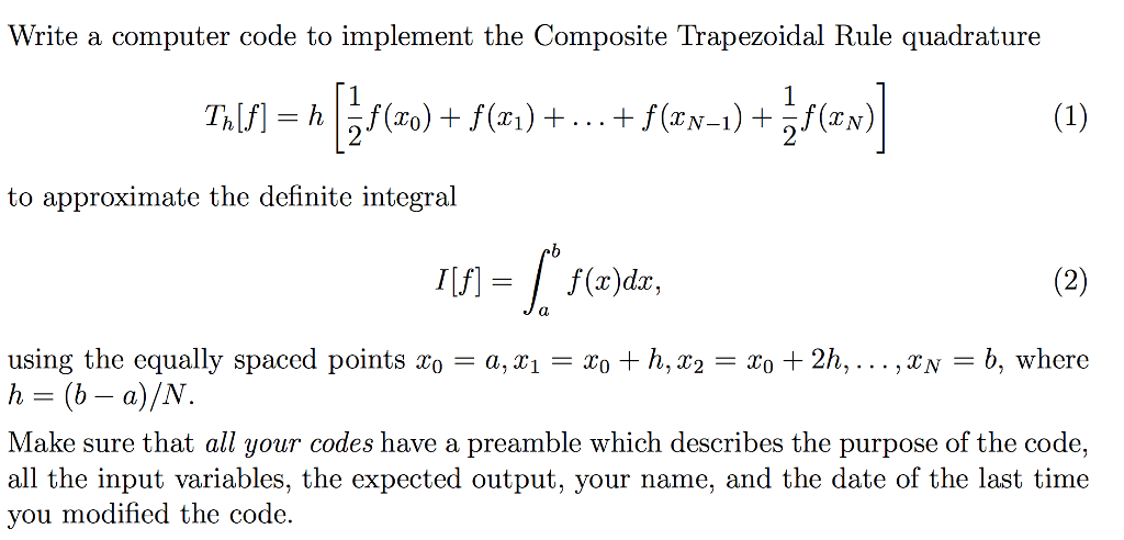  Write a computer code (better be C++ or python)to implement the
