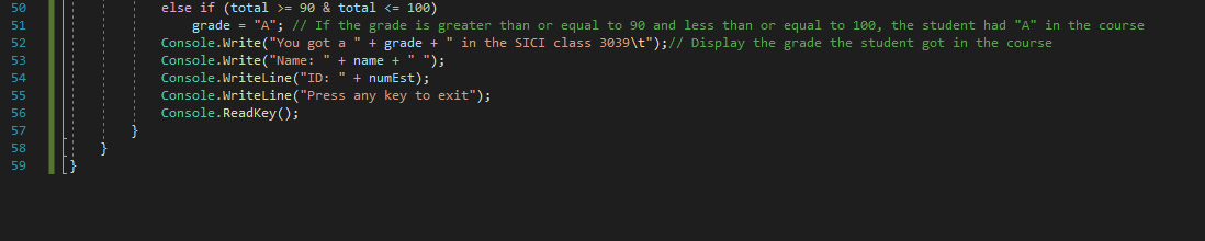 You'll use the given code on the Program.cs Correct the errors if