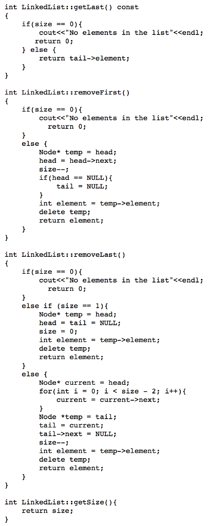 LinkedList f //your class definition goes here li Your MyStack stack should