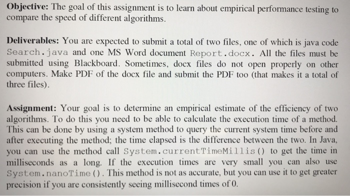 Java written from scratch Objective: The goal of this assignment is to