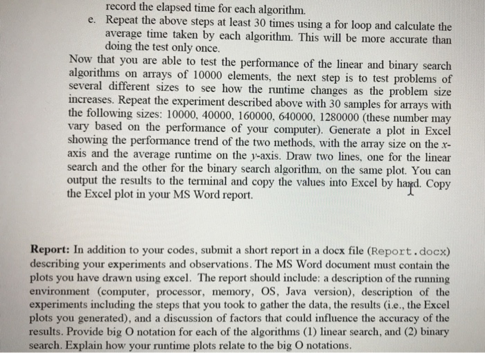 Deliverables: You are expected to submit a total of two files, one