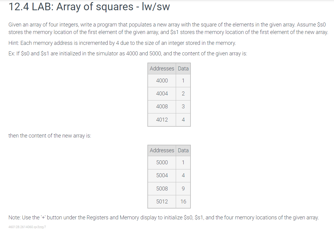 Please provide the code for the program in MIPS and explain what