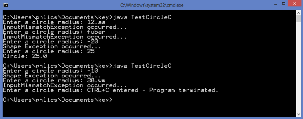 Check to see if the radius parameter entered is greater than 0.0