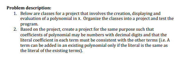 LANGUAGE: JAVA CREATE A PROGRAM THAT HAS SAME PURPOSE OF CODE BELOW:
