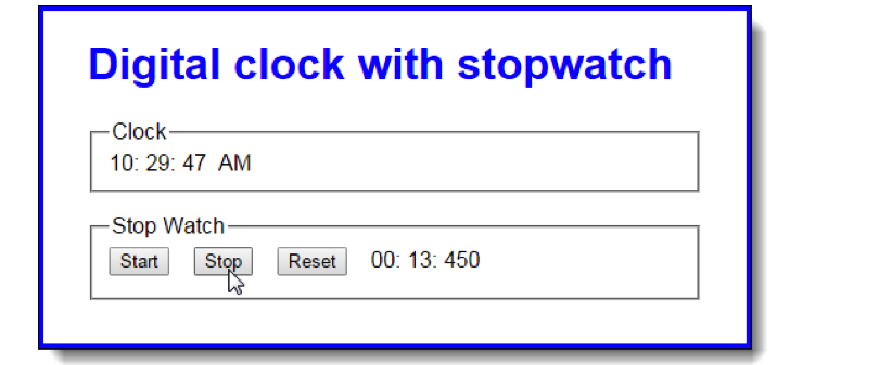  In the clock.js file, find the functions that run the clock