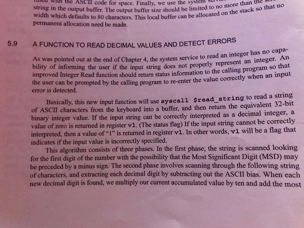 5.9: MIP LANGUAGE: WRITE THE FUNCTION DESCRIBED IN SECTION 5.9 AND A