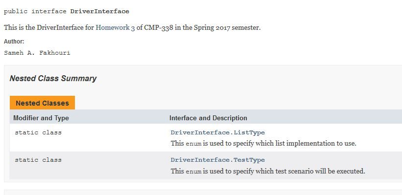 RunTime class. Driver Class- You will write the Driver.java class which will