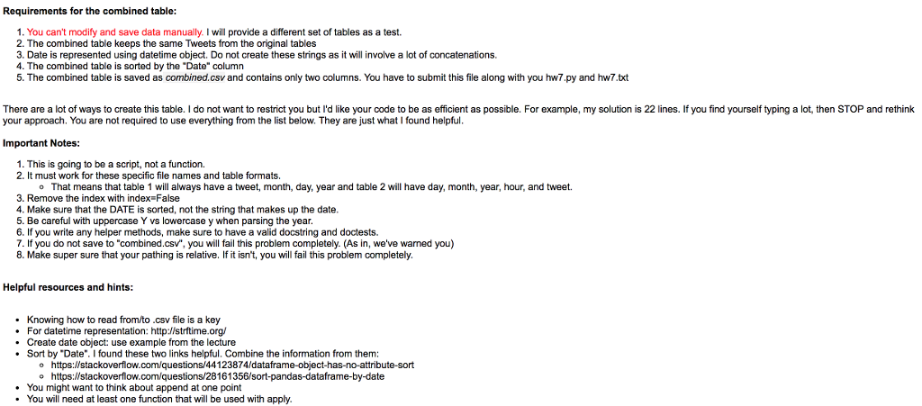 import * You are given two .csv files that contain slightly different