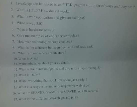  L JavaScript can be linked to an HTML page in a