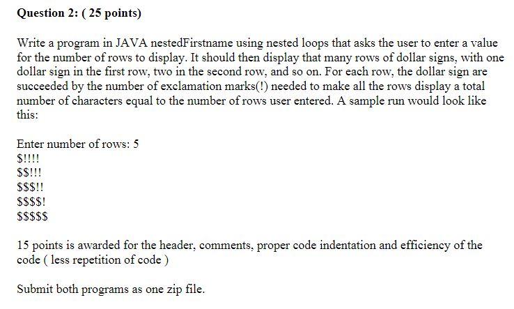  Done through Java in Eclipse, comments and everything greatly appreciated so