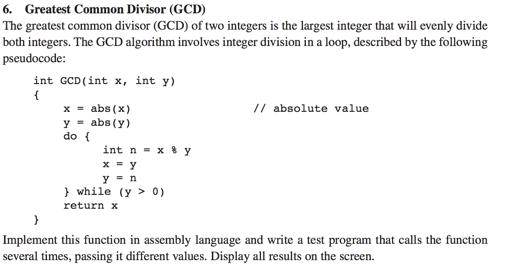 I need this in Assembly code This started piece was provided so