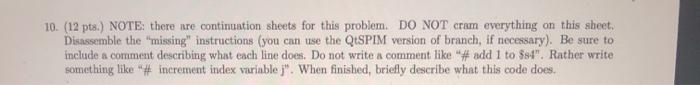  10. (12 pts.) NOTE: there are continuation sheets for this problem.