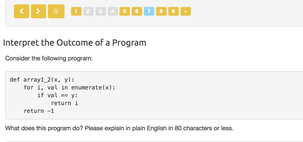 x[1:]: if val > y: y = val return y What does