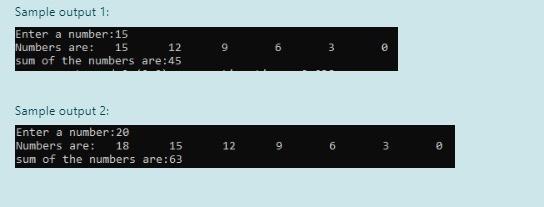 following tasks. a) Read a number N from the user. b) Using