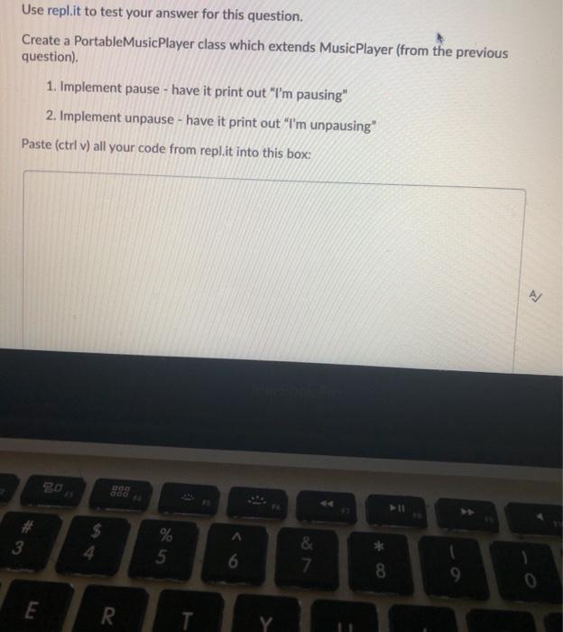  Java please I need help fast Use repl.it to test your