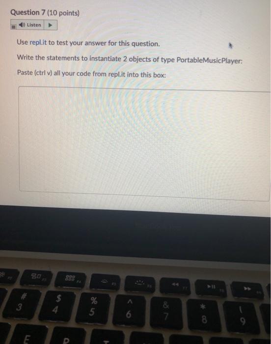 answer for this question. Create a Portable Music Player class which extends