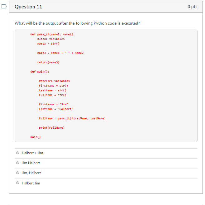 the following Python code is executed? def CalDifference(num1, num2) #local variables difference-
