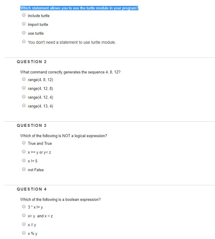 Which statement allows you to use the turtle module in your