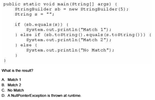  public static void main (Stringl] args) StringBuilder sb-new StringBuilder (5) string