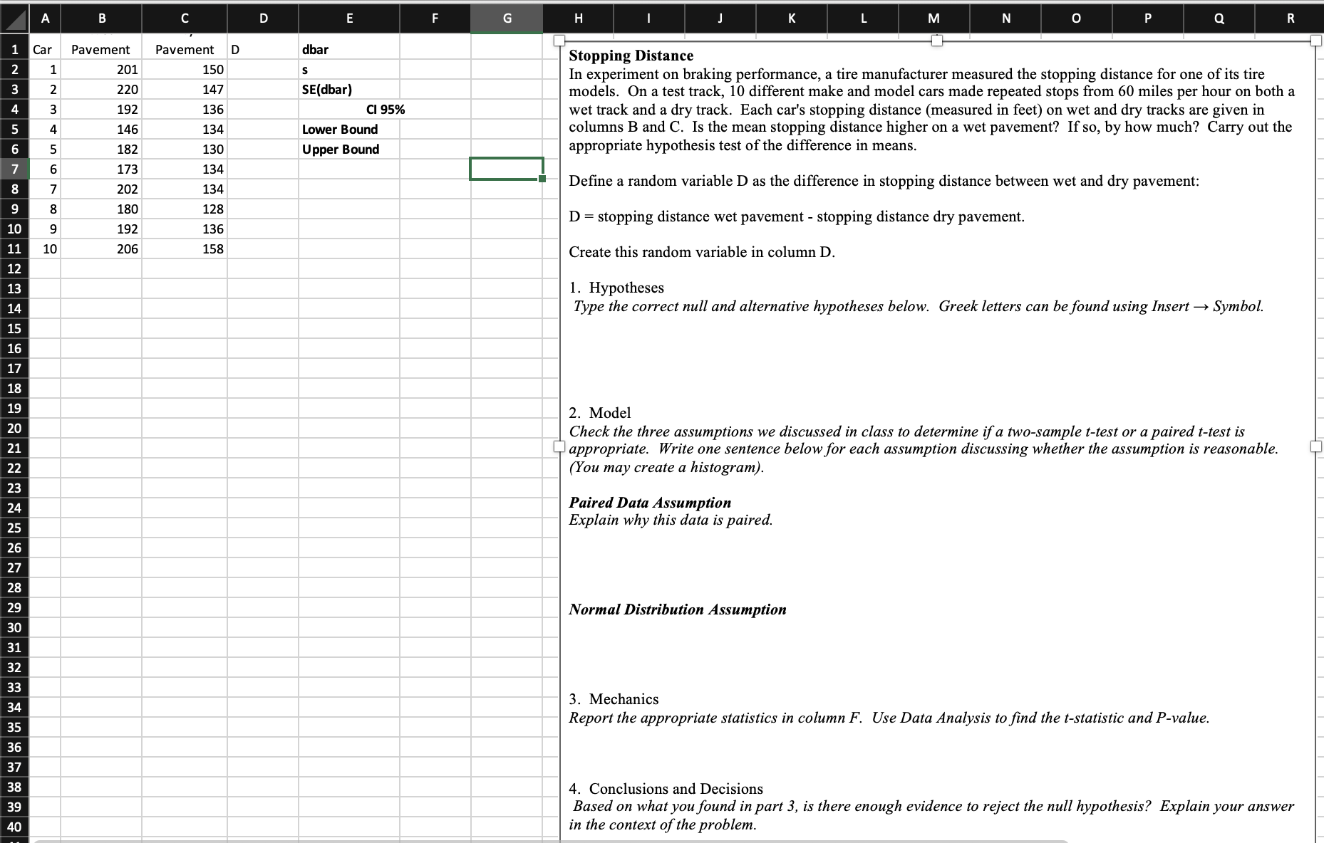  show the step how to do answer on the Excel 