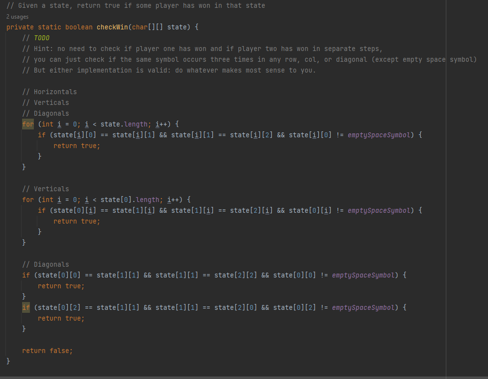 Then the program should ask the users to take turns playing the