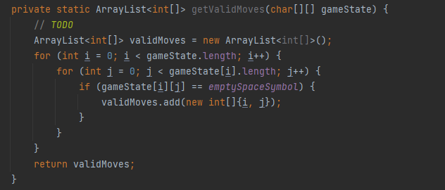 when someone wins or when the game ends in a draw. In