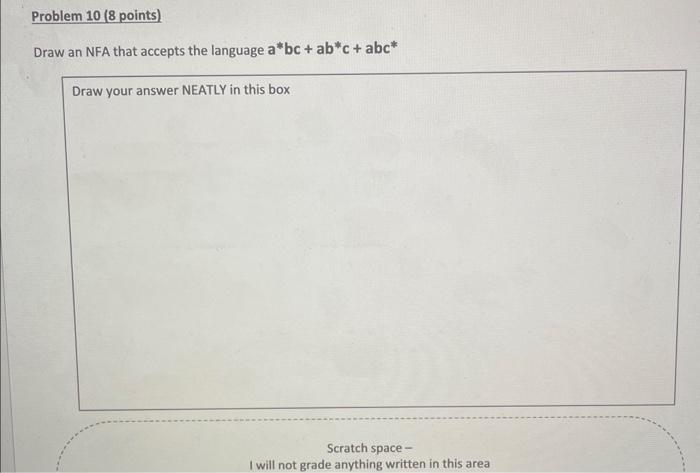  Draw an NFA that accepts the language abc+abc+abc