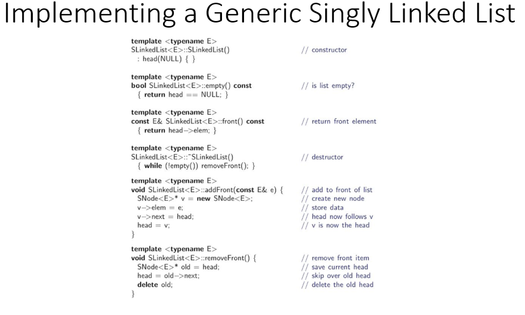 get front element // add to front of list remove front item