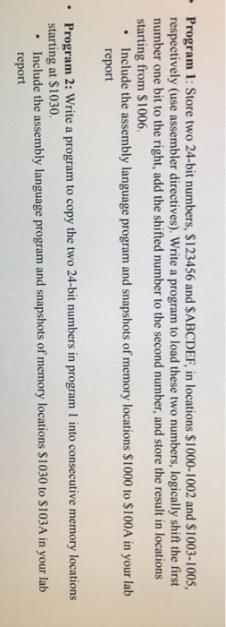  Please do it by CodeWarrior IDE program Program 1: Store two