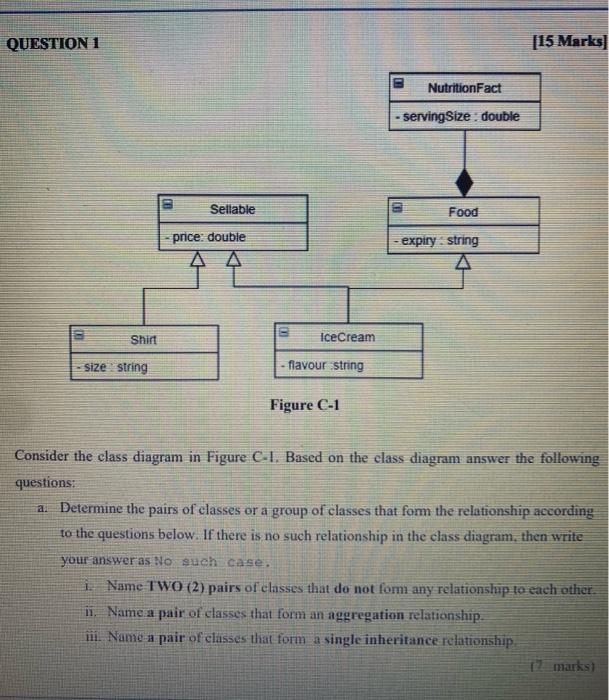 c++ question pls answer asap :) QUESTION 1 [15 Marks] NutritionFact -